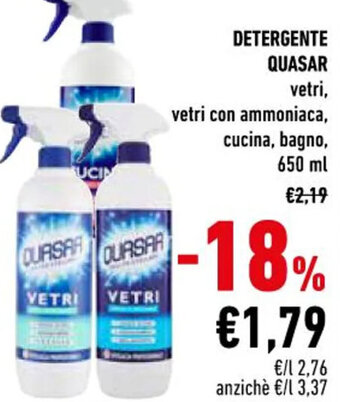 Conad DETERGENTE QUASAR 650 ml offerta