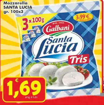 Paghi Poco Santa Lucia Mozzarella 100gr.x3 offerta