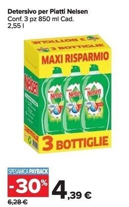 Carrefour Market Nelsen detersivo per piatti offerta
