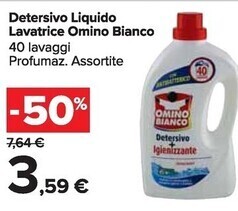 Carrefour Market Omino bianco detersivo liquido lavatrice offerta
