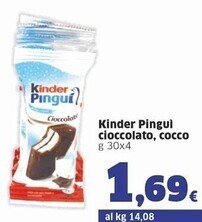 Sigma Kinder pingui cioccolato , cocco offerta
