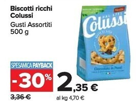 Carrefour Market Colussi biscotti ricchi offerta