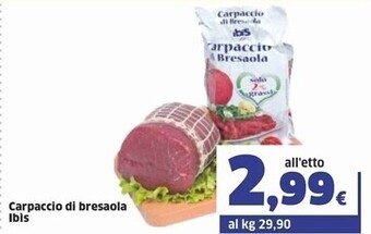 Ibis carpaccio di brescola