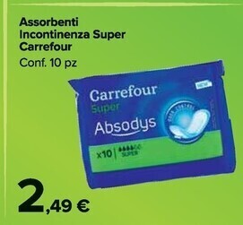 Carrefour Market Carrefour assorbenti incontinenza super offerta