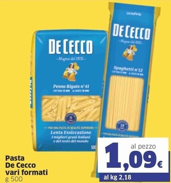 Sigma De cecco pasta offerta