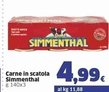 Sigma Simmenthal carne in scatola offerta