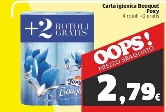 Sigma Foxy carta igienica bouquet offerta