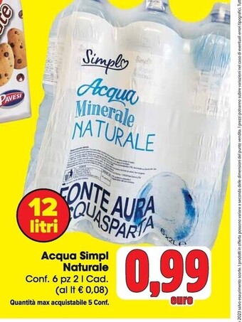 Carrefour Market Simpl acqua naturale offerta
