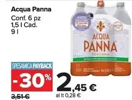 Carrefour Market Acqua panna acqua offerta