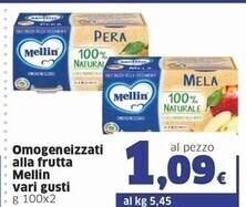 Sigma Mellin omogeneizzati alla frutta offerta