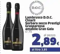 Sigma Chiarli lambrusco doc offerta