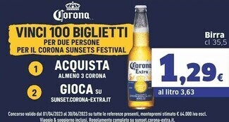 Sigma Corona extra birra offerta