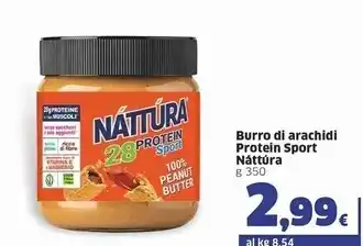 Sigma Nattura burro di arachidi protein sport offerta