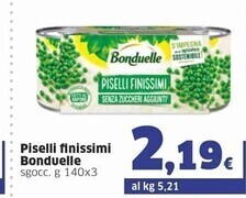 Sigma Bonduelle piselli finissimi offerta