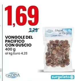 Eurospin Ondina vongole del pacifico con guscio offerta
