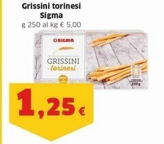 Sigma Sigma grissini torinesi offerta