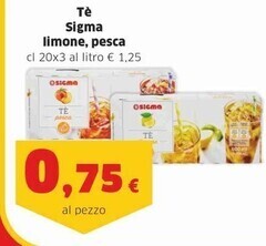 Sigma Sigma tè limone offerta
