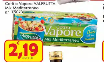 Paghi Poco Valfrutta Mix Mediterraneo Cotti a Vapore 150g x 3 offerta