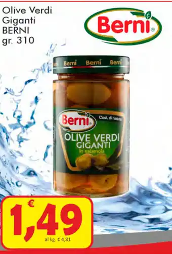 Paghi Poco Berni Olive Verdi Giganti 310gr. offerta