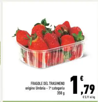 Conad FRAGOLE DEL TRASIMENO origine Umbria - 1 categoria 350 g offerta