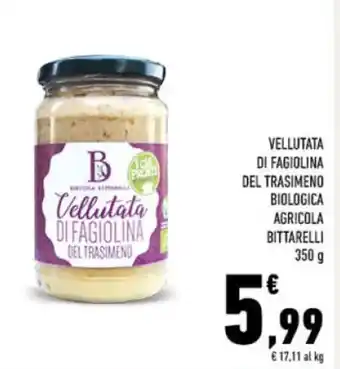 Conad VELLUTATA DI FAGIOLINA DEL TRASIMENO BIOLOGICA AGRICOLA BITTARELLI 350 g offerta