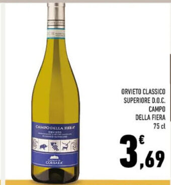 Conad ORVIETO CLASSICO SUPERIORE D.O.C. CAMPO DELLA FIERA 75 cl offerta