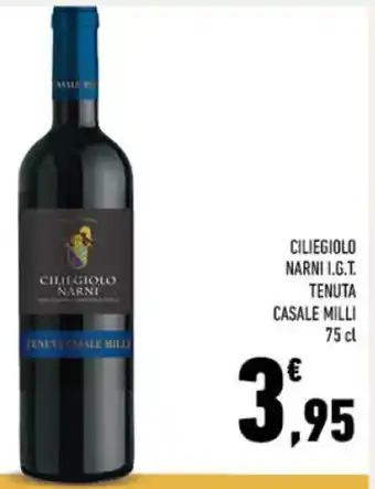 Conad CILIEGIOLO NARNI I.G.T. TENUTA CASALE MILLI 75 cl offerta