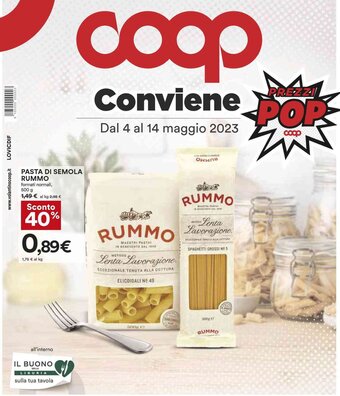 Coop PASTA DI SEMOLA RUMMO formati normali, 500 g offerta