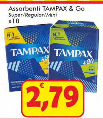 Paghi Poco Tampax & Go Assorbenti x18 offerta