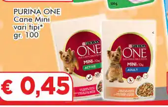 Paghi Poco Purina One Cane Mini 100gr. offerta