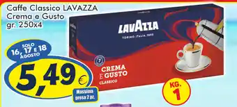 Paghi Poco Lavazza Crema e Gusto Caffe Classico 250gr. x 4 offerta