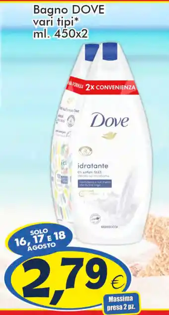 Paghi Poco Dove Bagno 450ml. x 2 offerta
