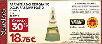 Coop PARMIGIANO REGGIANO D.O.P. PARMAREGGIO 450 g offerta