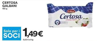 Coop CERTOSA GALBANI 165 g offerta