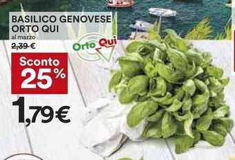 Coop BASILICO GENOVESE ORTO QUI offerta