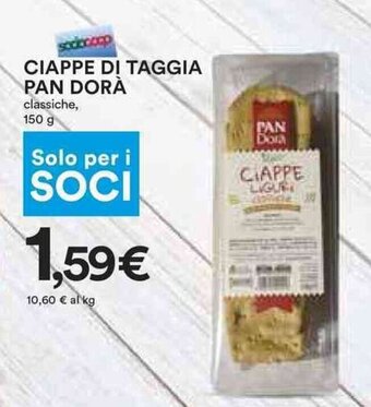 Coop CIAPPE DI TAGGIA PAN DORÀ 150 g offerta