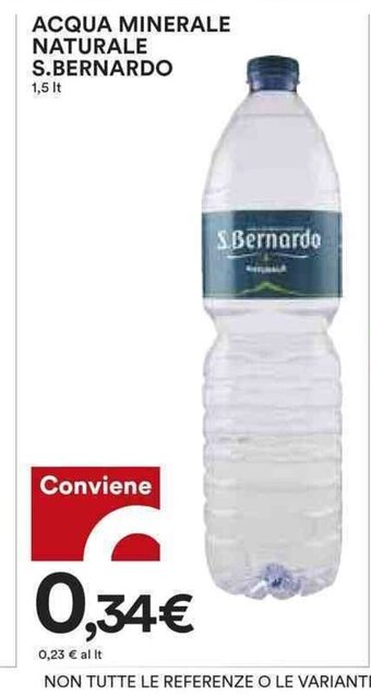 Coop ACQUA MINERALE NATURALE S.BERNARDO 1,5 lt offerta