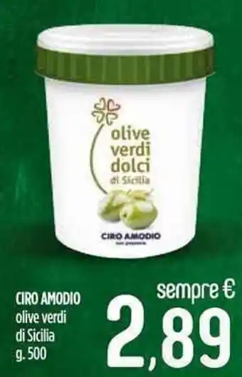 Ciro Amodio Olive Verdi di Sicilia 500g.