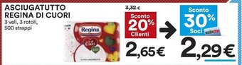 Coop ASCIUGATUTTO REGINA DI CUORI 3 veli, 3 rotoli, 500 strappi offerta