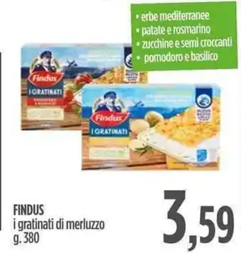 Ciro Amodio Findus I Gratinati di merluzzo 380g. offerta