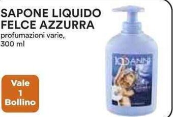 Coop SAPONE LIQUIDO FELCE AZZURRA profumazioni varie, 300 ml offerta