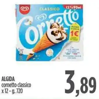 Ciro Amodio Algida Cornetto Classico x 12 720gr. offerta