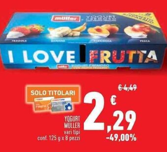 Conad Superstore YOGURT MÜLLER vari tipi conf. 125 g x 8 pezzi offerta