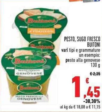Conad Superstore PESTO, SUGO FRESCO BUITONI 130 g offerta