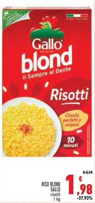 Conad Superstore RISO BLOND GALLO risotti 1 kg offerta