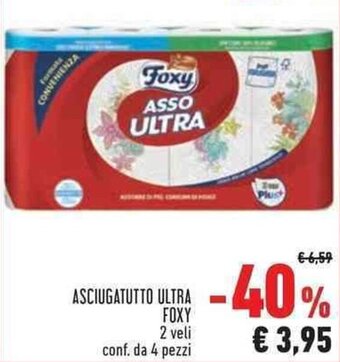 Conad Superstore ASCIUGATUTTO ULTRA - FOXY 2 veli conf. da 4 pezzi offerta
