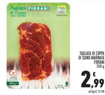 Conad Superstore TAGLIATA DI COPPA DI SUINO MARINATA FIORANI 250 g offerta