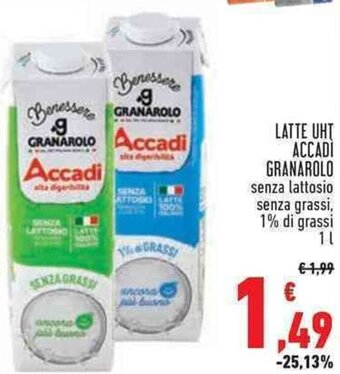 Conad Superstore LATTE UHT ACCADI GRANAROLO 1 l offerta