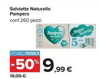 Carrefour Pampers Salviette Naturello offerta