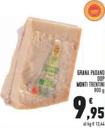 Conad Superstore GRANA PADANO DOP MONTI TRENTINI 800 g offerta